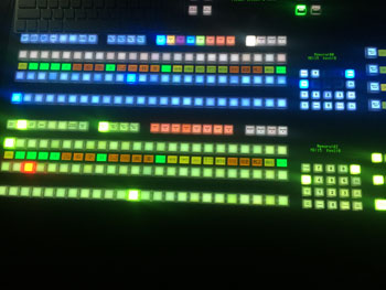 A Pro Angle Media keyboard in Production Trailer MU 17